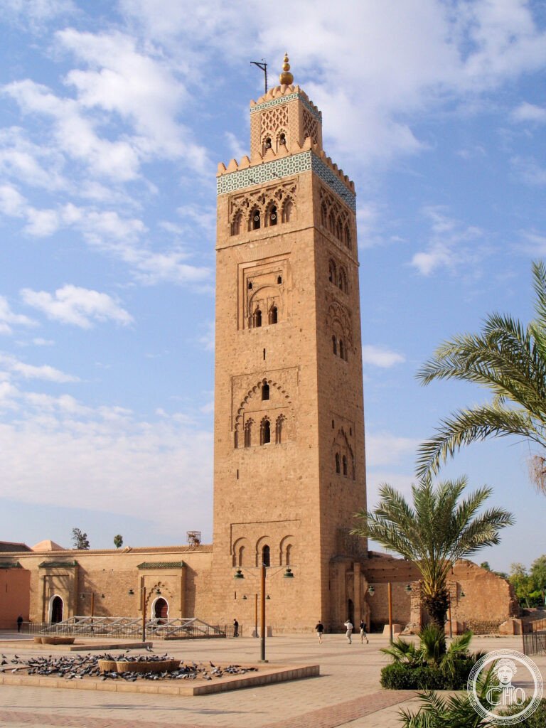 Marrakesh Koutoubia Mosque minaret Morocco medina Islamic architecture Almoravid Almohad UNESCO World Heritage