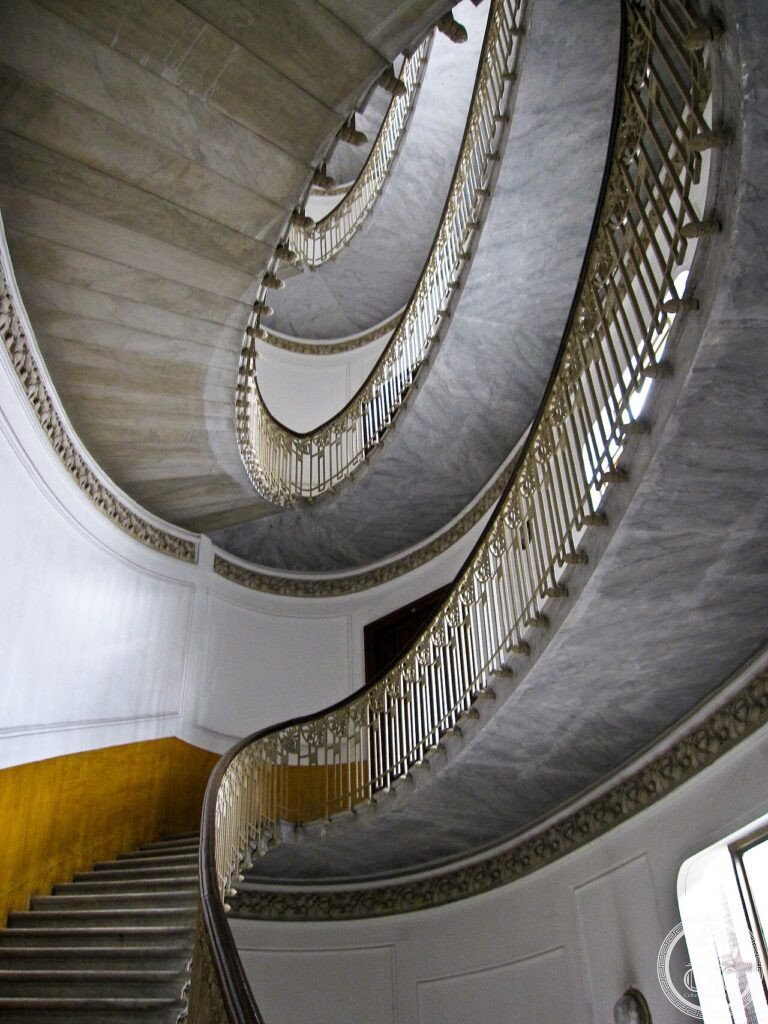 Art Nouveau staircase Palazzo Mannajuolo Naples Liberty 1911