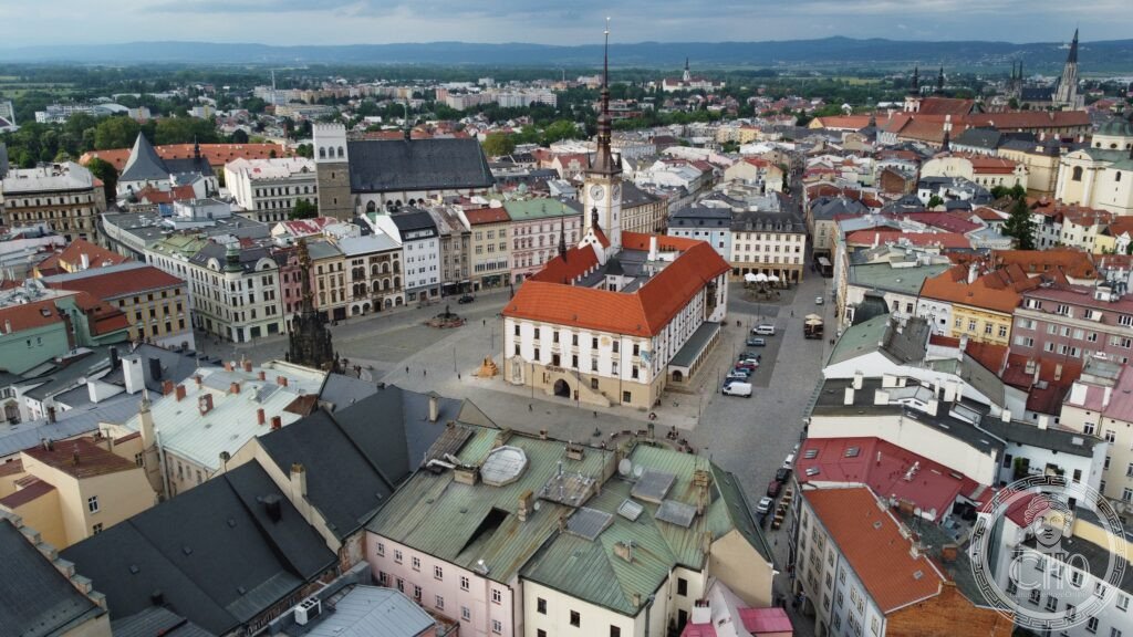 Olomouc Czech Republic Column Holy Trinity Baroque fountains UNESCO World Heritage upper square Moravia