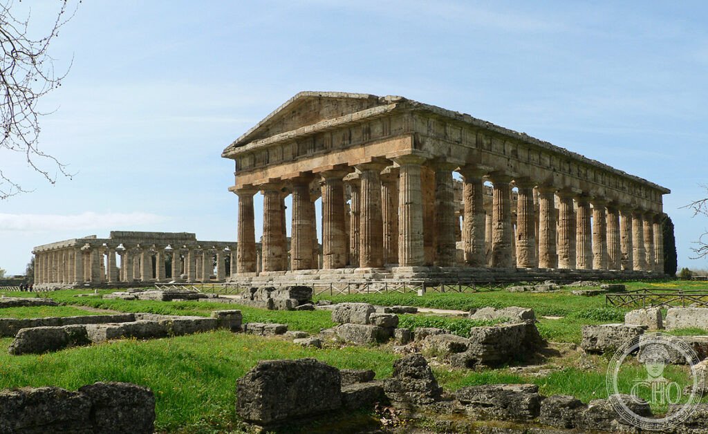 Paestum Tempio Nettuno 460 BCE Tempio Hera 550 BCE Salerno Campania UNESCO 1998