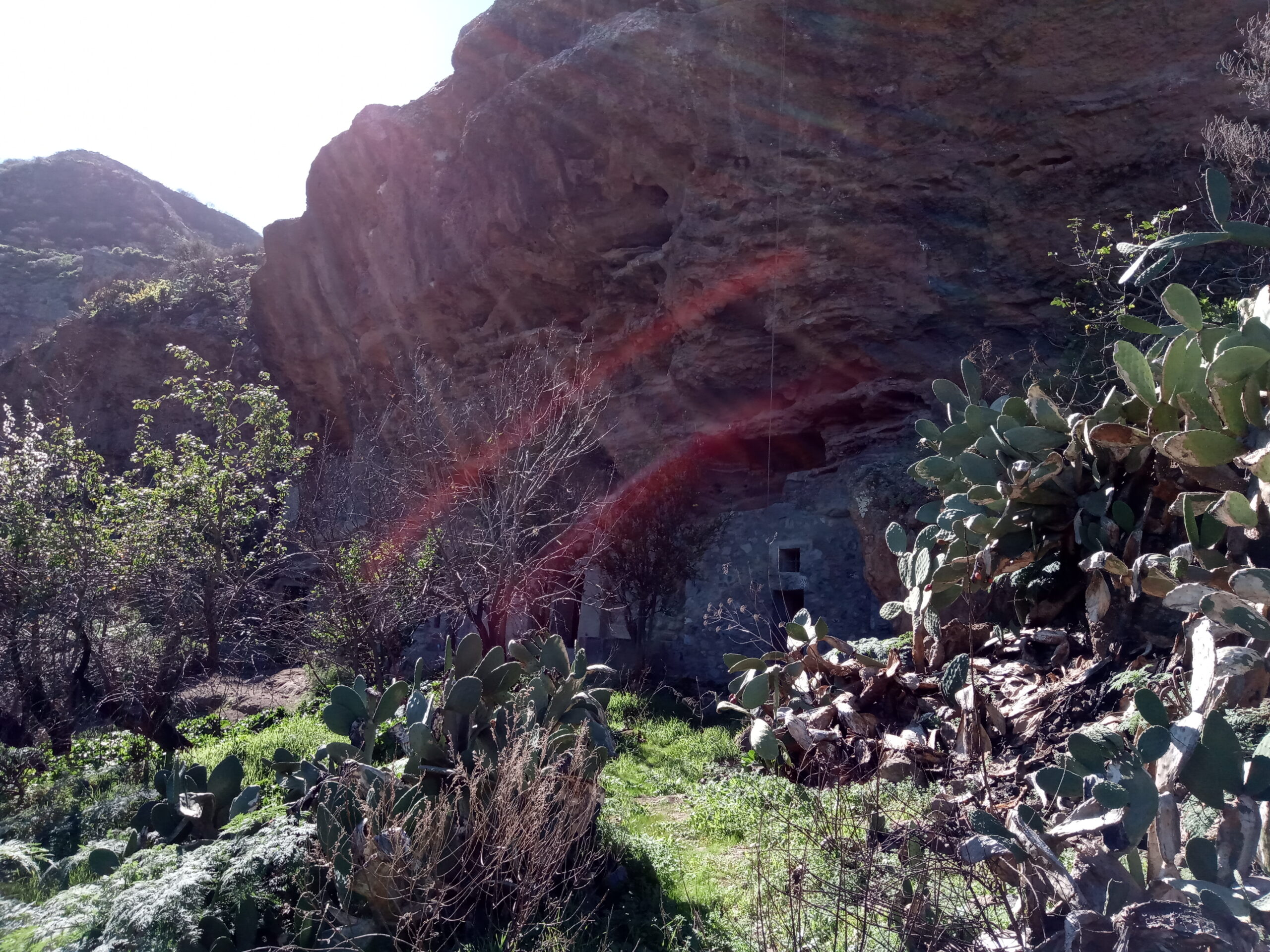 Cave sanctuary at Risco Caido Gran Canaria carved astronomical niches volcanic tuff