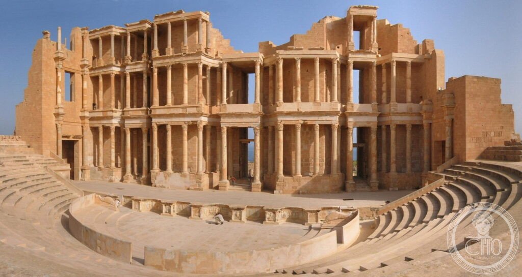 Sabratha Libya Roman theatre stage wall Phoenician UNESCO World Heritage North Africa