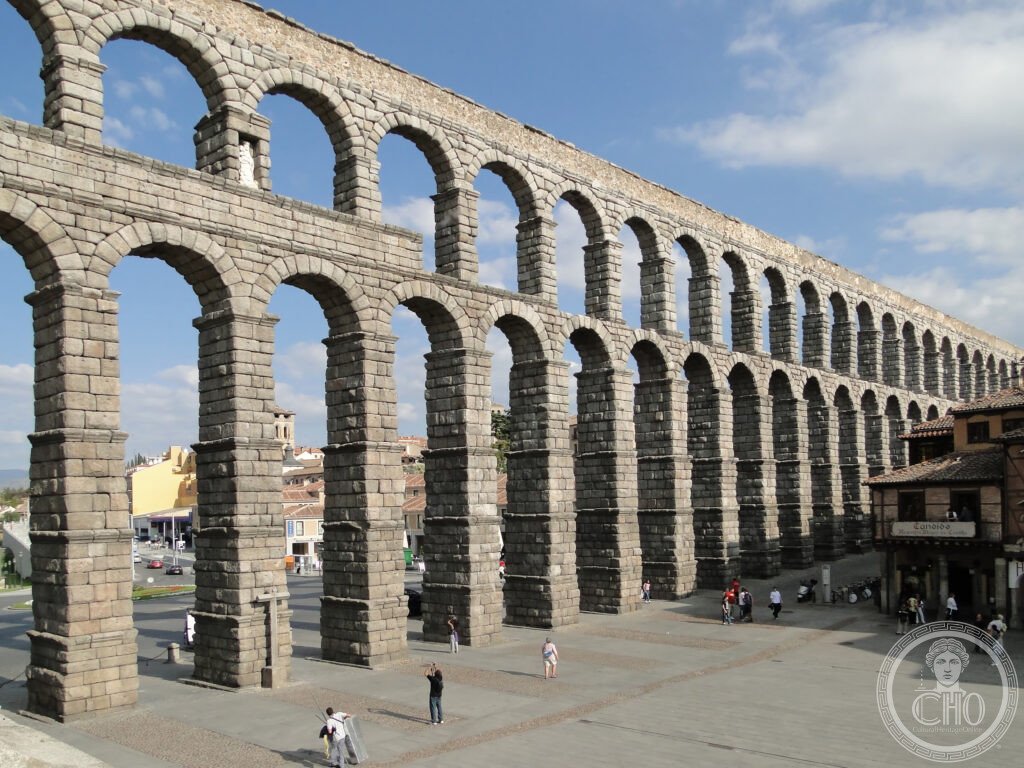 Segovia Roman aqueduct Spain 1st 2nd century AD granite without mortar Alcazar cathedral historic city UNESCO World Heritage Castilla Leon