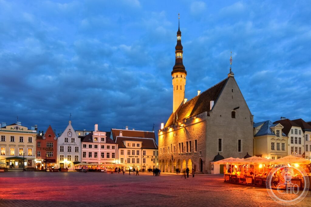 Tallinn Old Town medieval rooftops Toompea hill Estonia UNESCO World Heritage