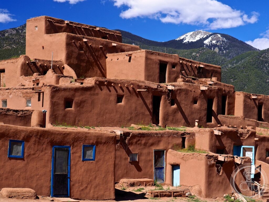 Taos Pueblo New Mexico adobe multi-story oldest continuously inhabited building North America UNESCO World Heritage