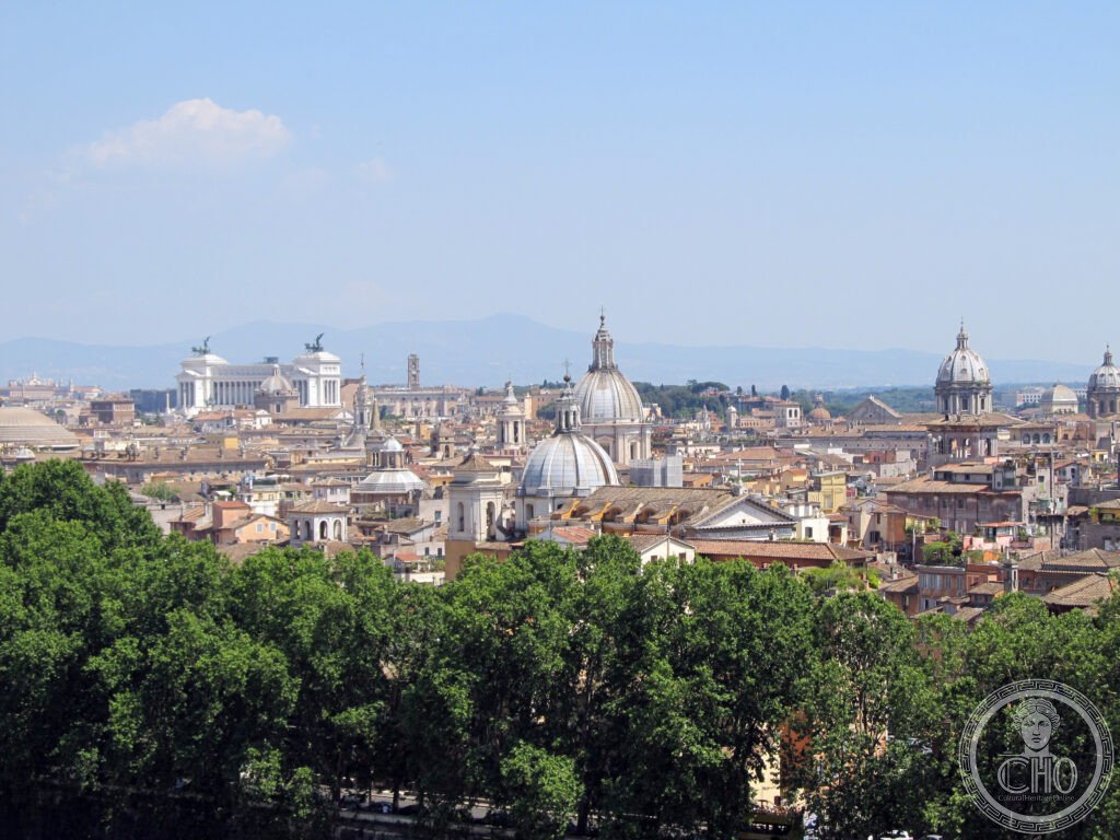 View from the top of the Castel. Looking southeast toward the ancient city core.