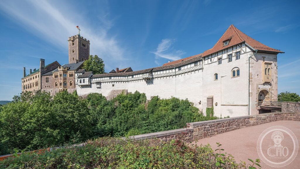 Wartburg Castle Eisenach Thuringia Germany Luther Bible translation medieval Romanesque Palas minnesang UNESCO World Heritage forested ridge