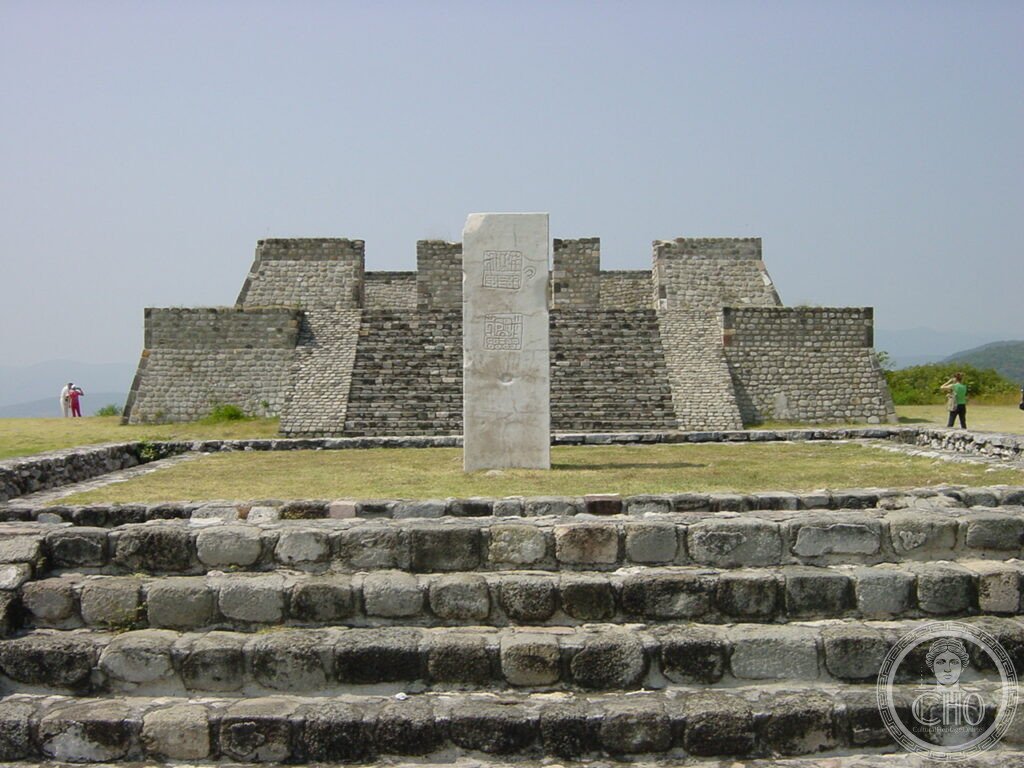 Xochicalco Mexico Temple of the Plumed Serpent Quetzalcoatl bas-relief frieze crossroads UNESCO World Heritage