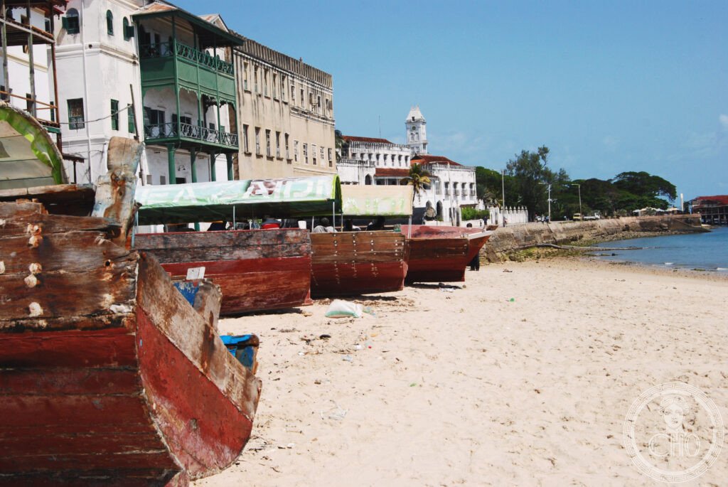 Zanzibar Stone Town Tanzania coral stone streets carved doors Indian Ocean Swahili trading port dhow UNESCO World Heritage