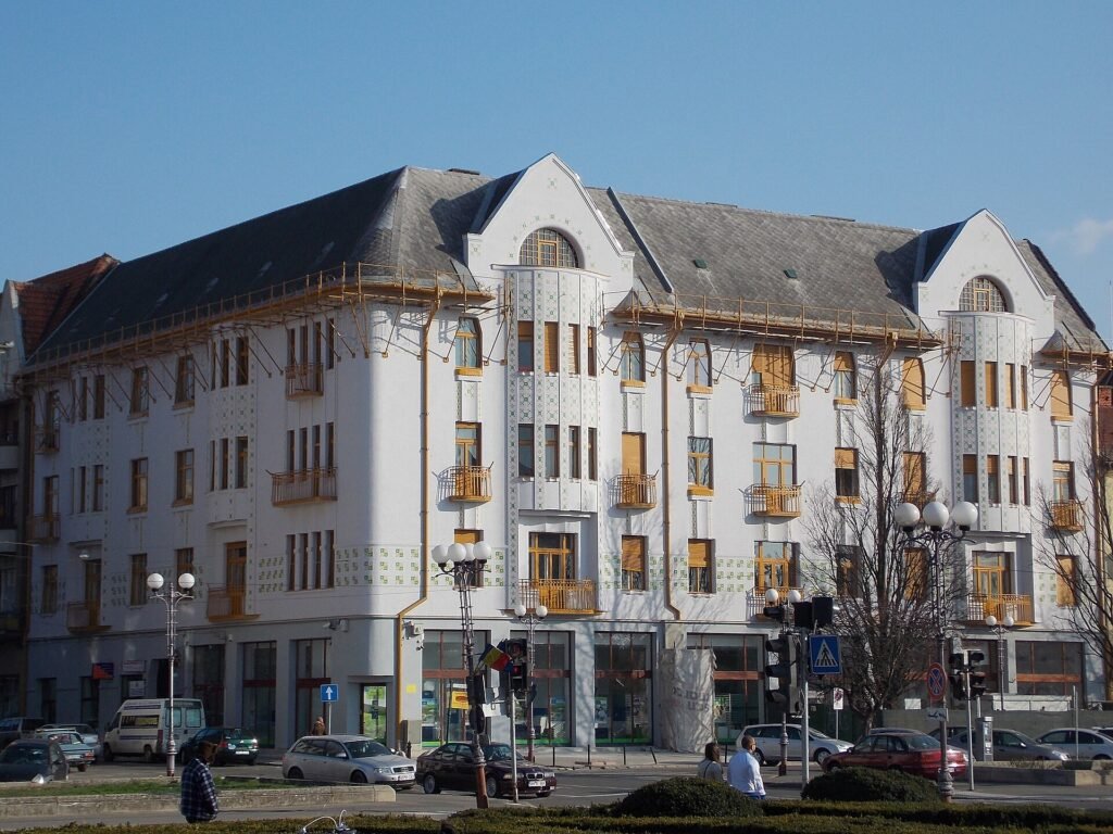 The Viennese-Secession façade of the Moskovits Adolf and Sons Palace, Oradea The Viennese-Secession façade of the Moskovits Adolf and Sons Palace, Oradea