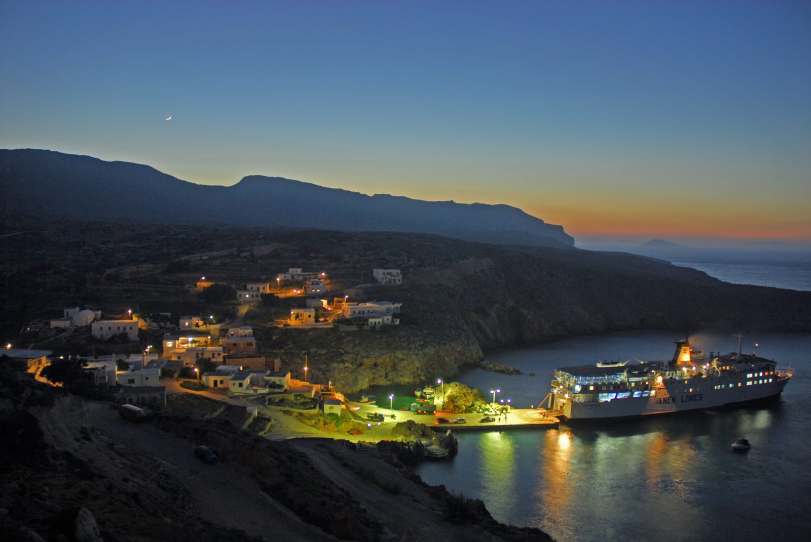 Antikythera island Greece — coastline near the site of the famous shipwreck that yielded the world's first analogue computer