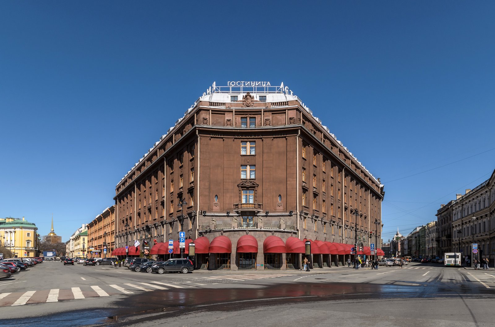 Hotel Astoria facade on St Isaac's Square, Saint Petersburg