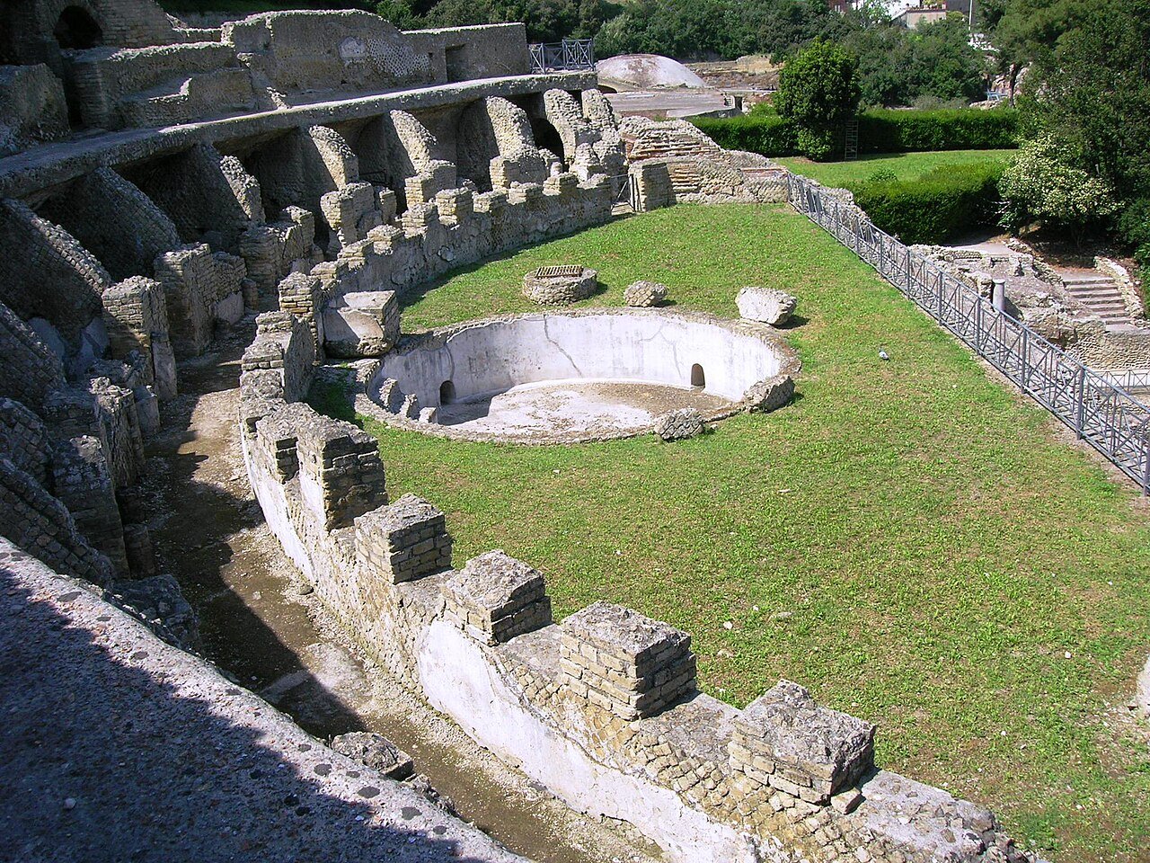 Underwater ruins of Baiae, Roman resort submerged in the Bay of Pozzuoli, Campania