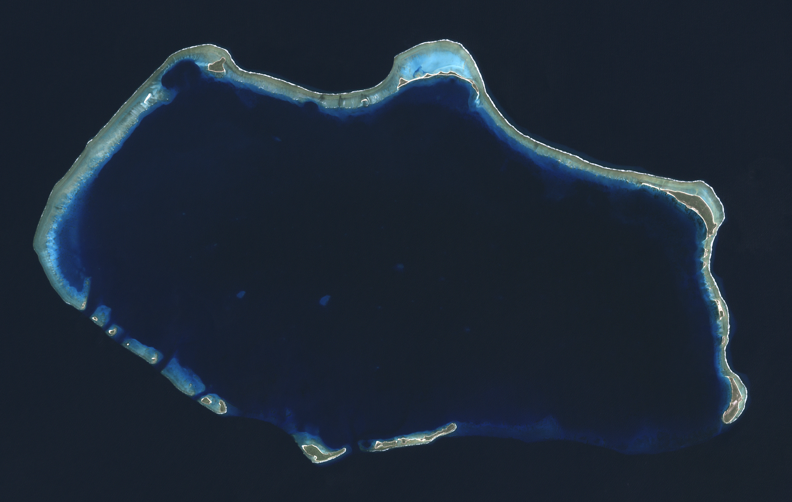 Bikini Atoll, Marshall Islands, Landsat satellite image