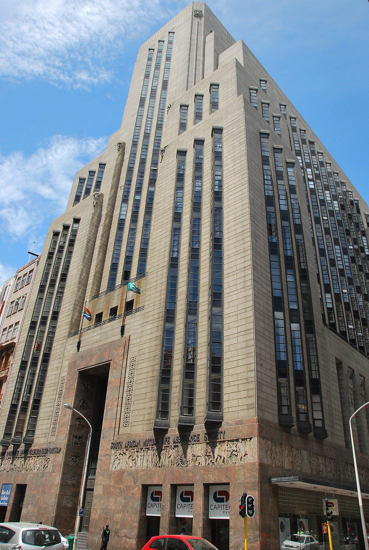 The Art Deco Mutual Building tower on Darling Street, Cape Town city centre