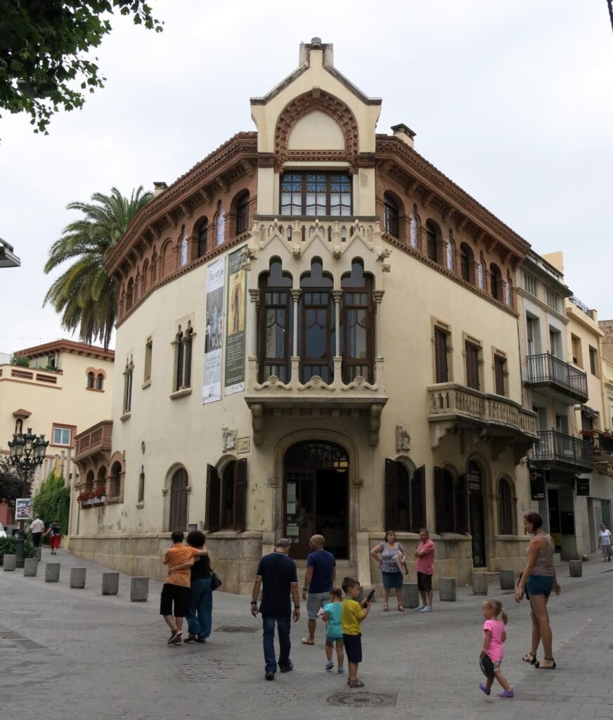 The brick and stone Modernista house of Lluís Domènech i Montaner at Canet de Mar The brick and stone Modernista house of Lluís Domènech i Montaner at Canet de Mar