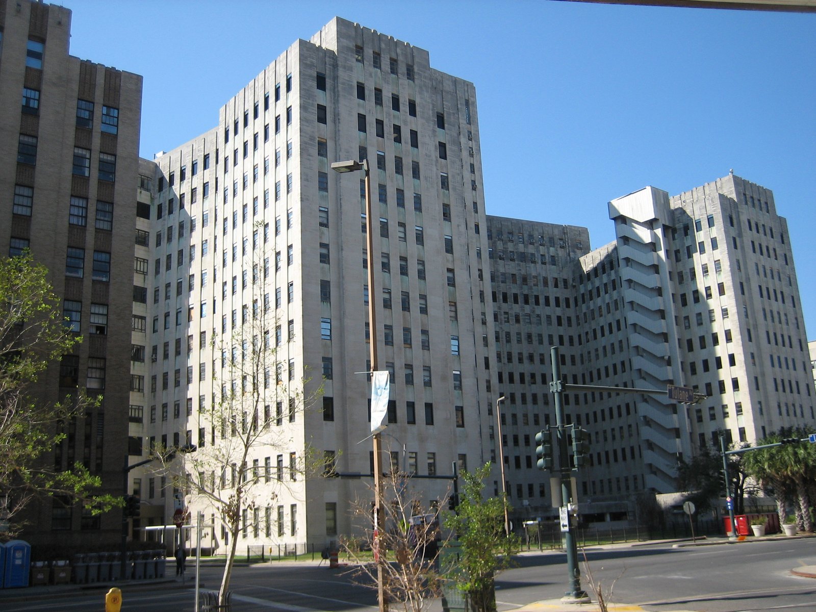 Charity Hospital New Orleans — 20-story PWA Art Deco tower on Tulane Avenue, Louisiana