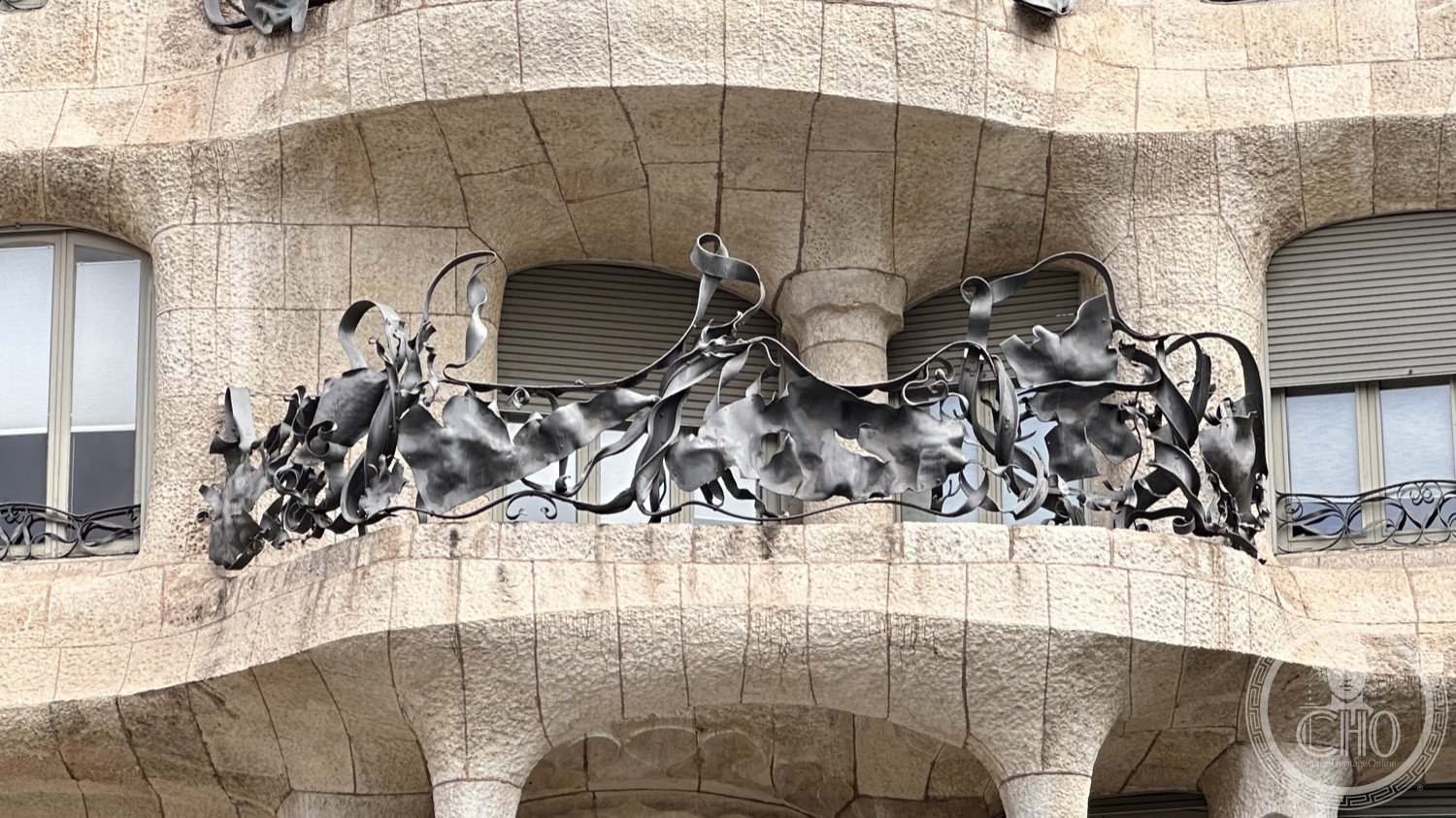 Casa Milà (La Pedrera) — The wrought-iron balconies, worked like tangled seaweed.