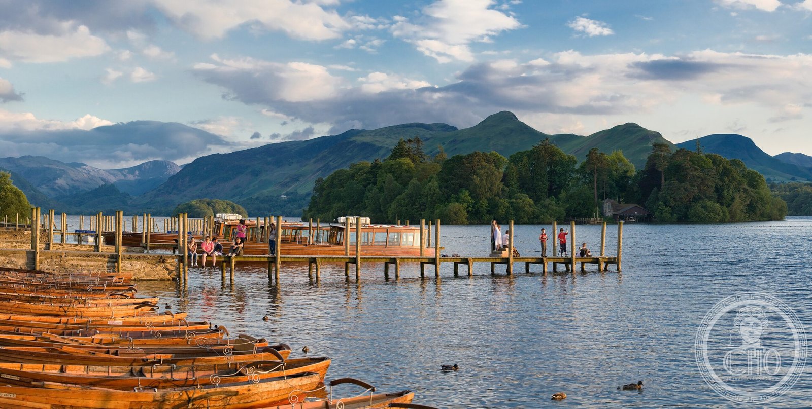 Derwent Water surrounded by fells, Keswick, English Lake District, Cumbria Derwent Water surrounded by fells, Keswick, English Lake District, Cumbria