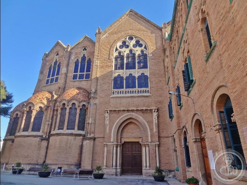 Polychrome pavilions of the Hospital de Sant Pau in Barcelona
