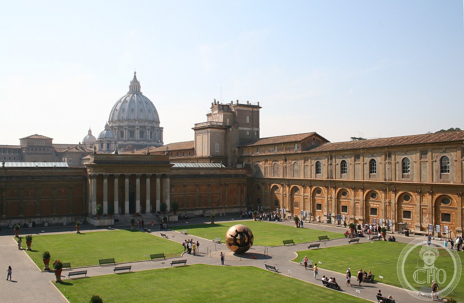 Vatican courtyards — via Wikimedia Commons Vatican courtyards — via Wikimedia Commons