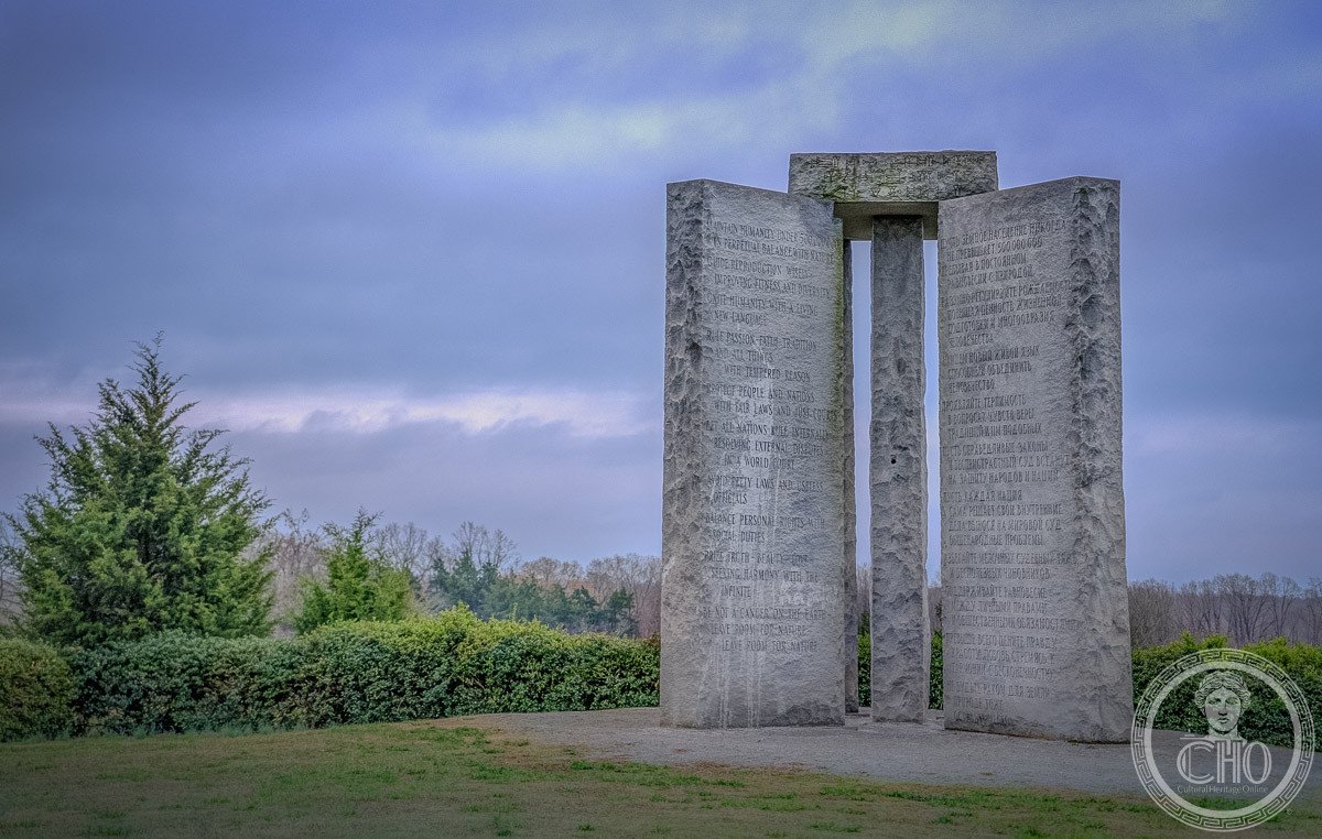 The Georgia Guidestones — via Wikimedia Commons