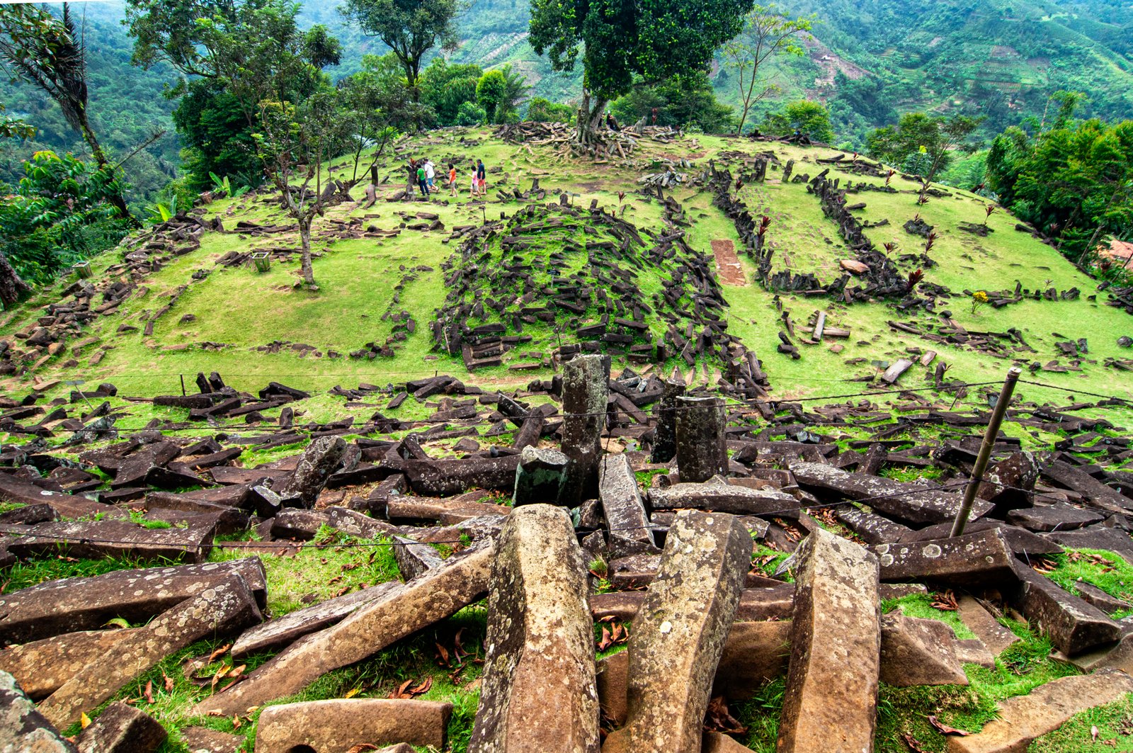 Gunung Padang megalithic terraces, West Java, Indonesia