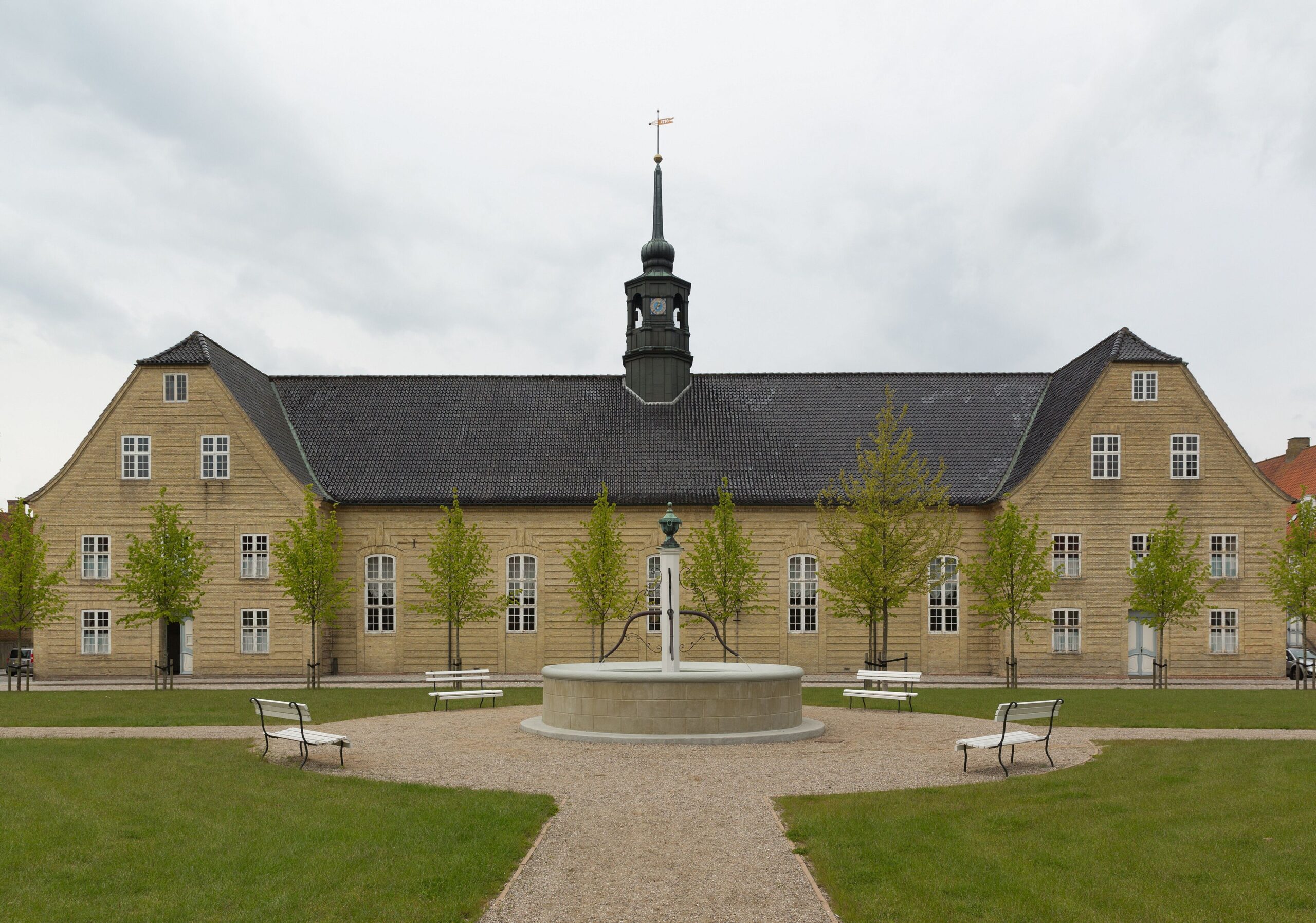 The Moravian Brethren Church on Brotherhood Square, Christiansfeld, Denmark