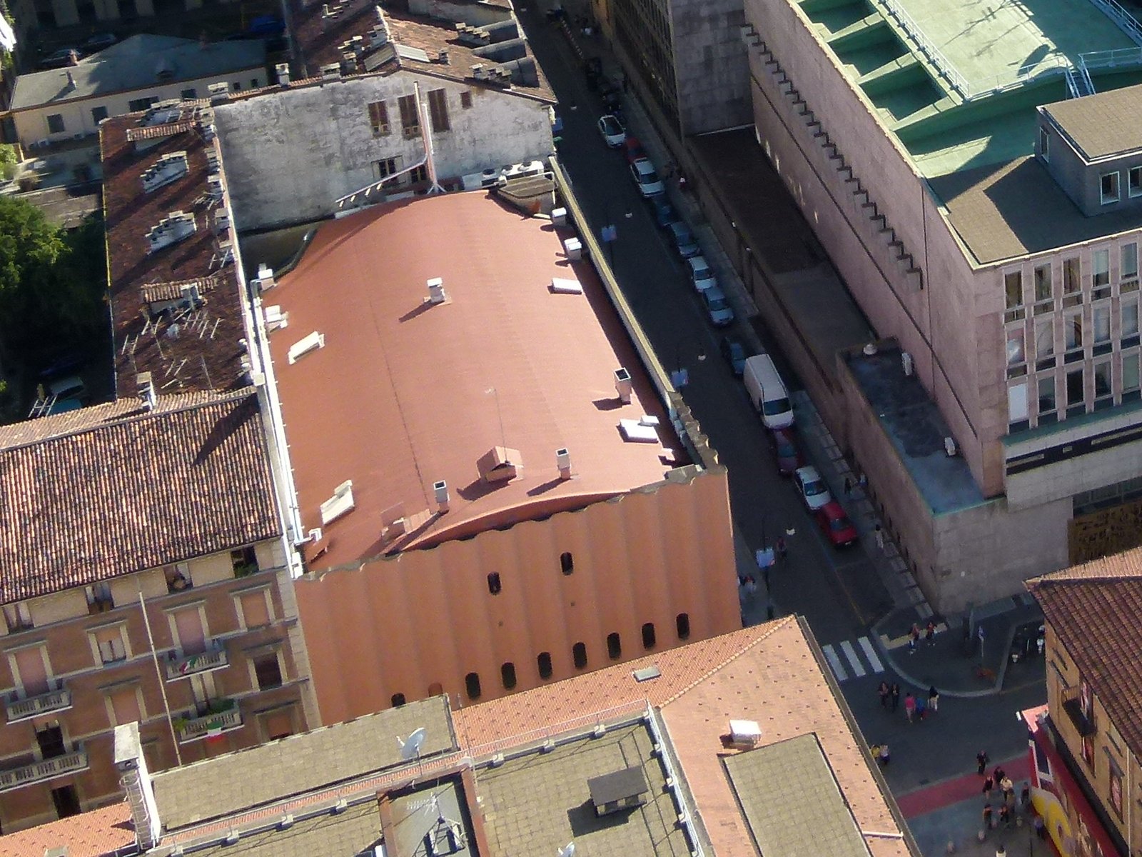 Cinema Massimo facade on Via Giuseppe Verdi in Turin, designed by Ottorino Aloisio in 1934