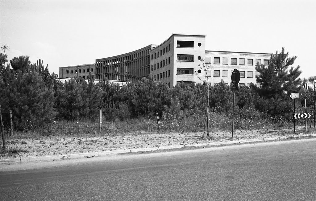 Colonia Varese in Milano Marittima, the symmetrical five-storey Rationalist seaside colony designed by Mario Loreti.