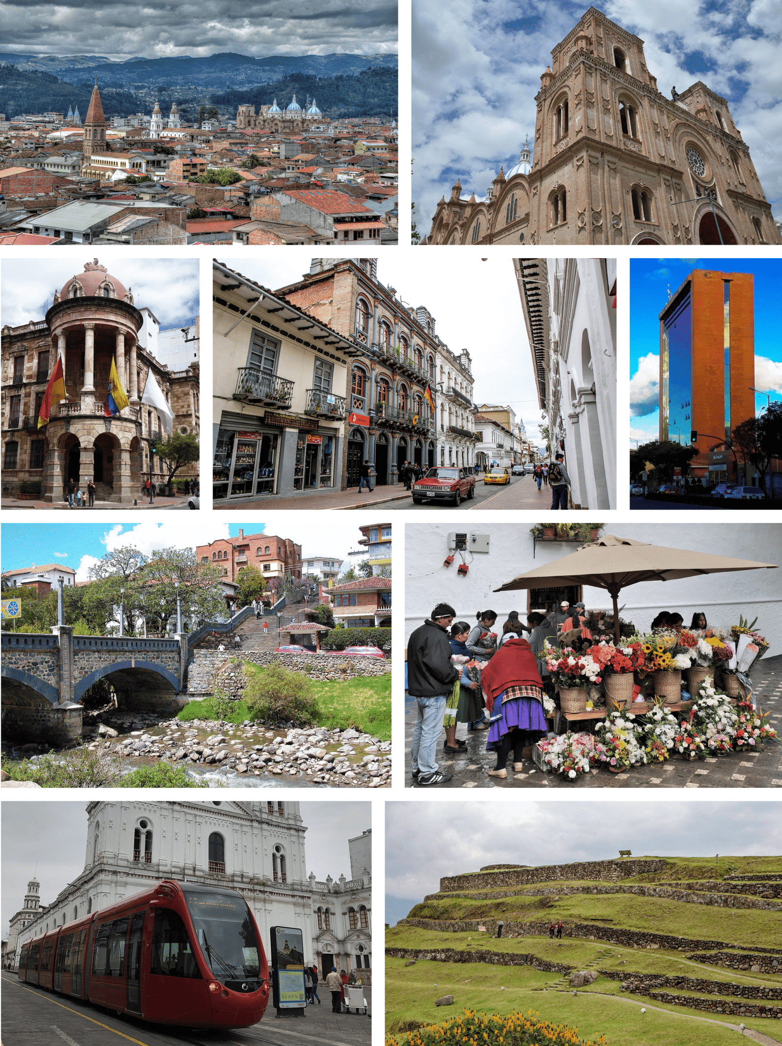 Cuenca Ecuador colonial city — turquoise dome of the New Cathedral and terracotta rooftops