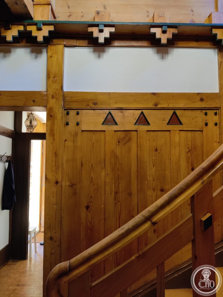 Interior view of the ground floor entry area to Villa Fallet