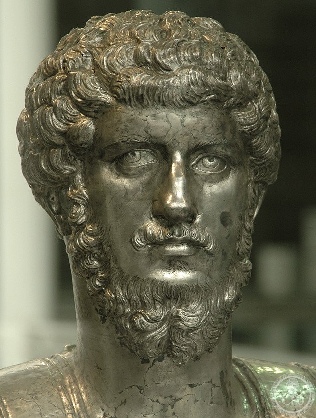 Bust of Lucius Verus from Bosco Marengo. Turin, Museum of Antiquities. (4337029904)