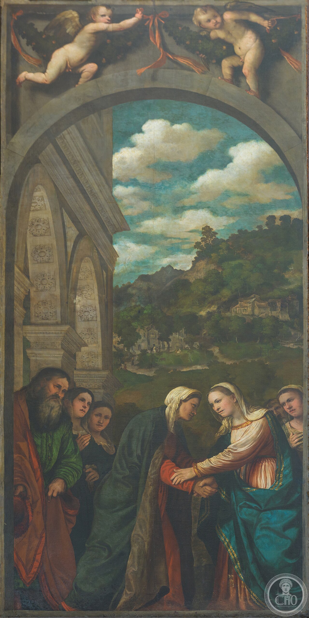 Duomo vecchio organo Visita a Elisabetta della Vergine di Romanino Brescia