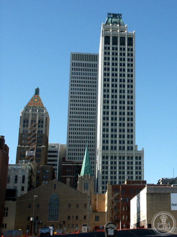 Mid-Continent Tower, Tulsa — 1984 Art Déco crown over 1918 base, 513 ft