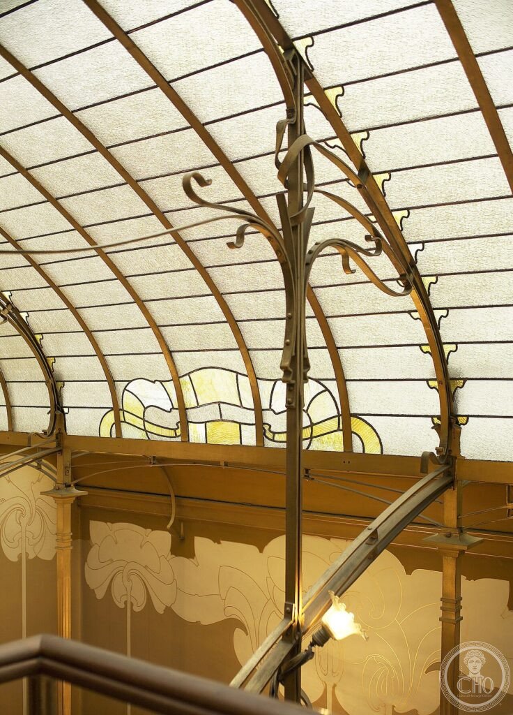 The top-lit staircase of the Horta Museum in Brussels