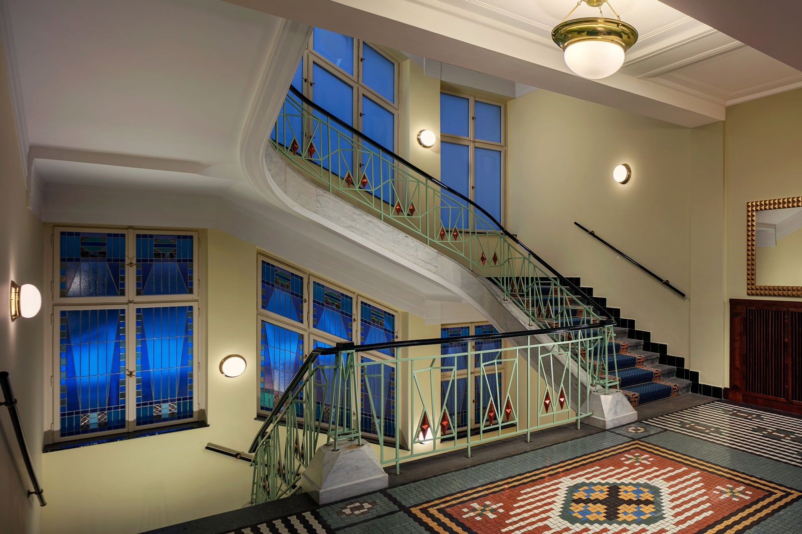Staircase of the Art Deco Imperial Hotel, Prague