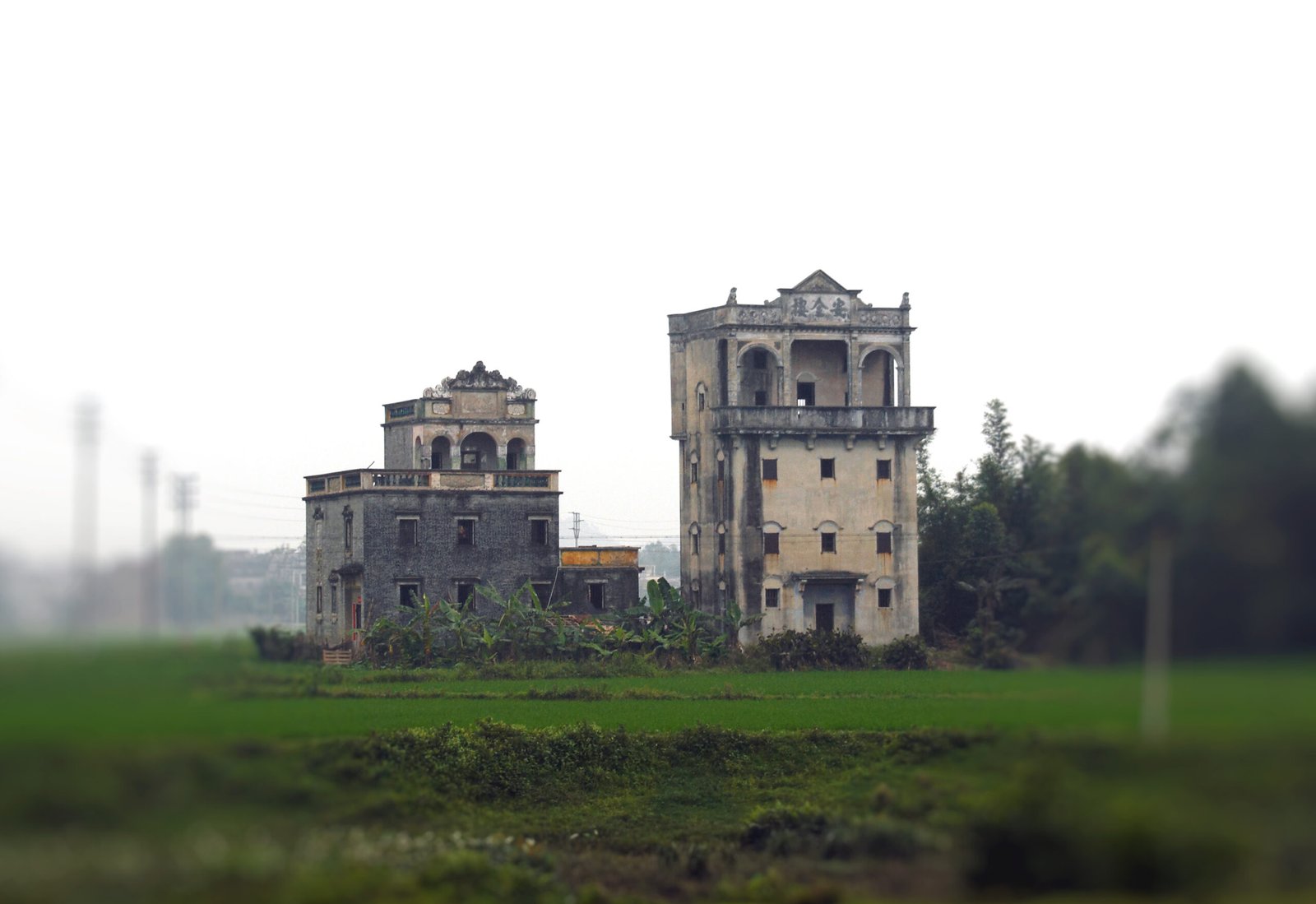 I Diaolou di Kaiping, torri di difesa multistory del Guangdong, Cina