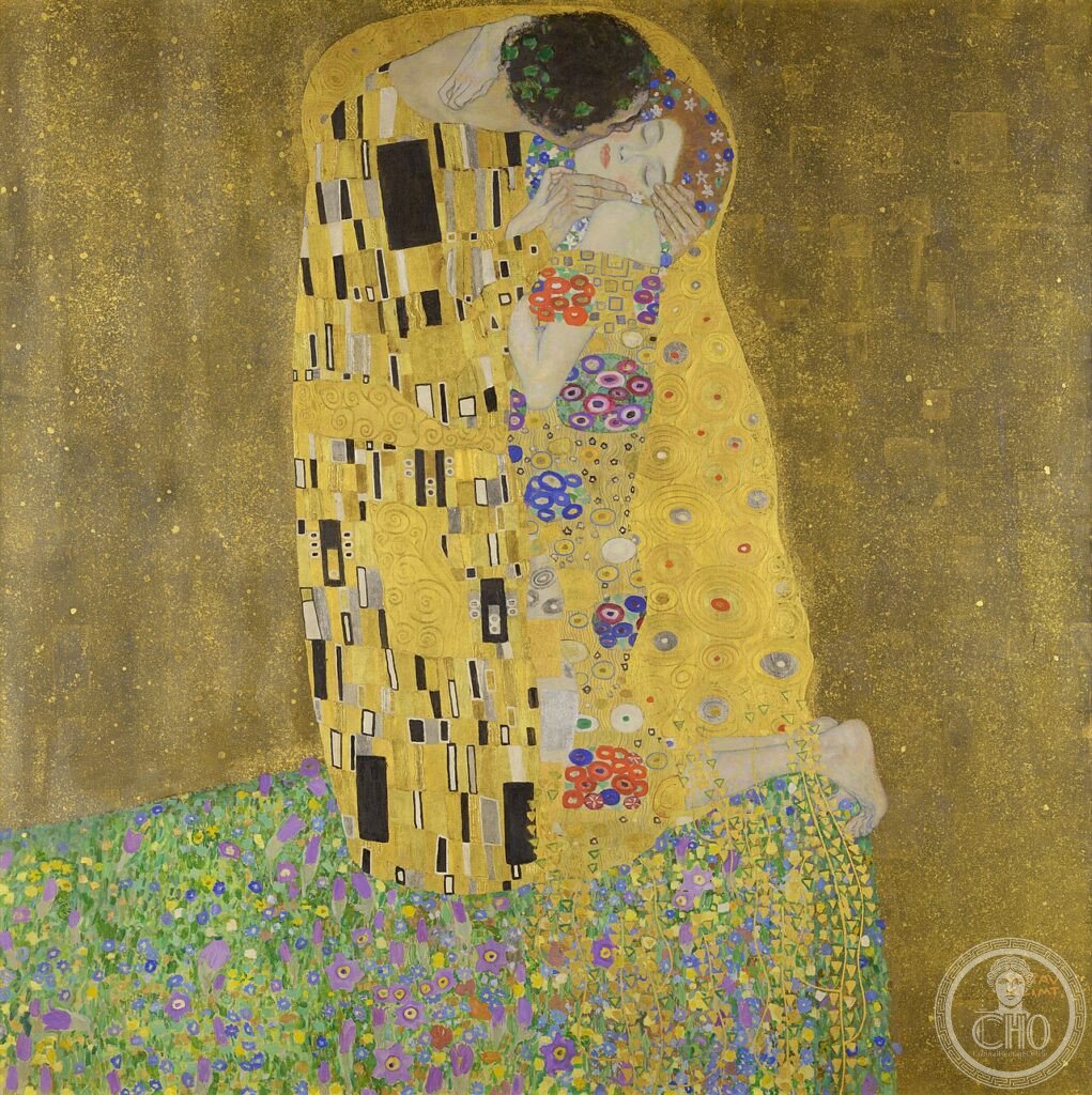 Gustav Klimt, The Kiss (1908), Belvedere, Vienna