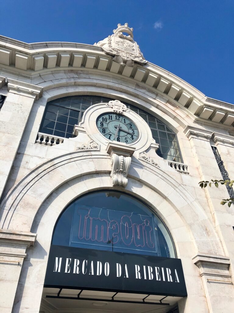 The domed iron-and-glass Mercado da Ribeira (Time Out Market) by the river in Lisbon The domed iron-and-glass Mercado da Ribeira (Time Out Market) by the river in Lisbon