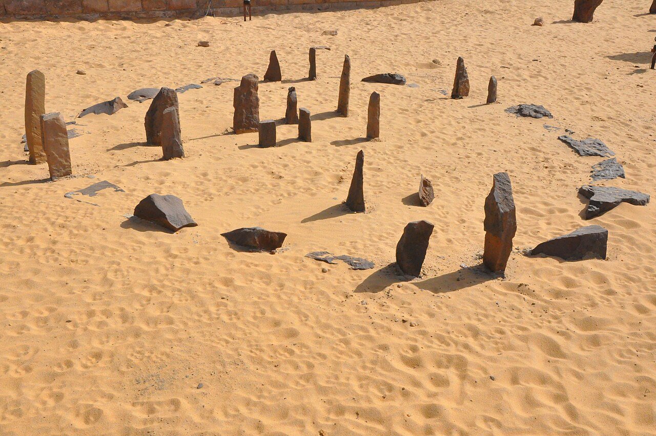 Nabta Playa stone circle in the Egyptian Sahara desert, oldest known astronomical monument