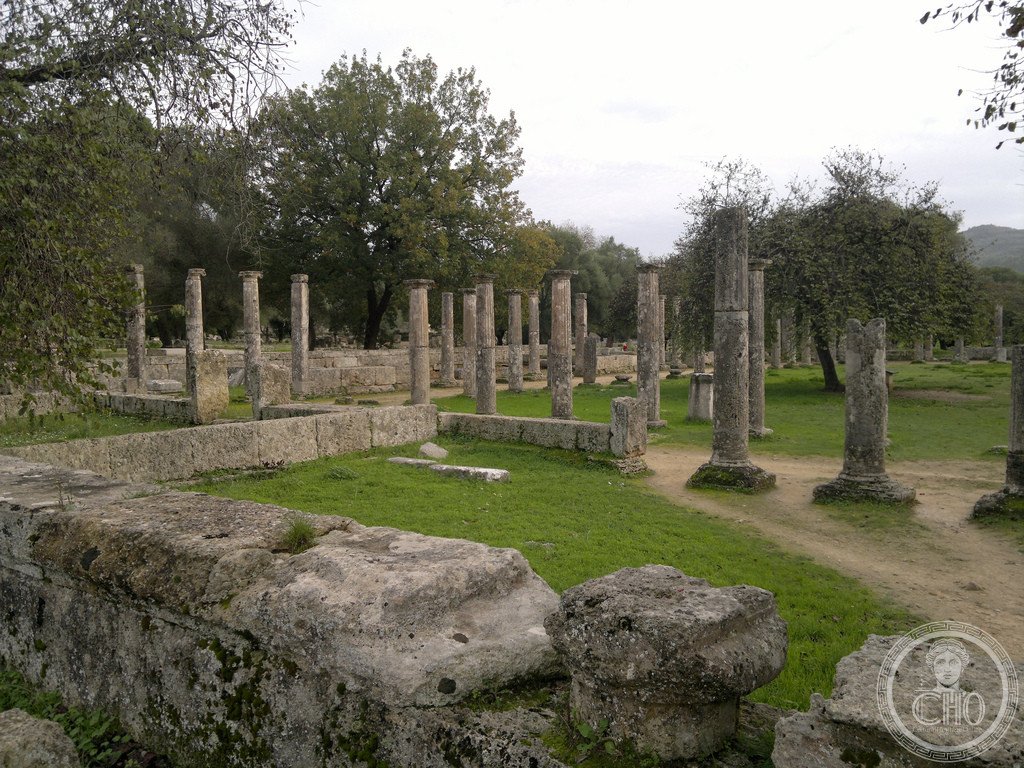 Temple of Hera Olympia Doric columns ancient sanctuary Peloponnese Greece UNESCO Olympic Games birthplace
