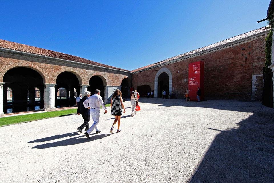 Exterior of the Padiglione Italia at the Giardini della Biennale in Venice, with the 1932 facade by Duilio Torres