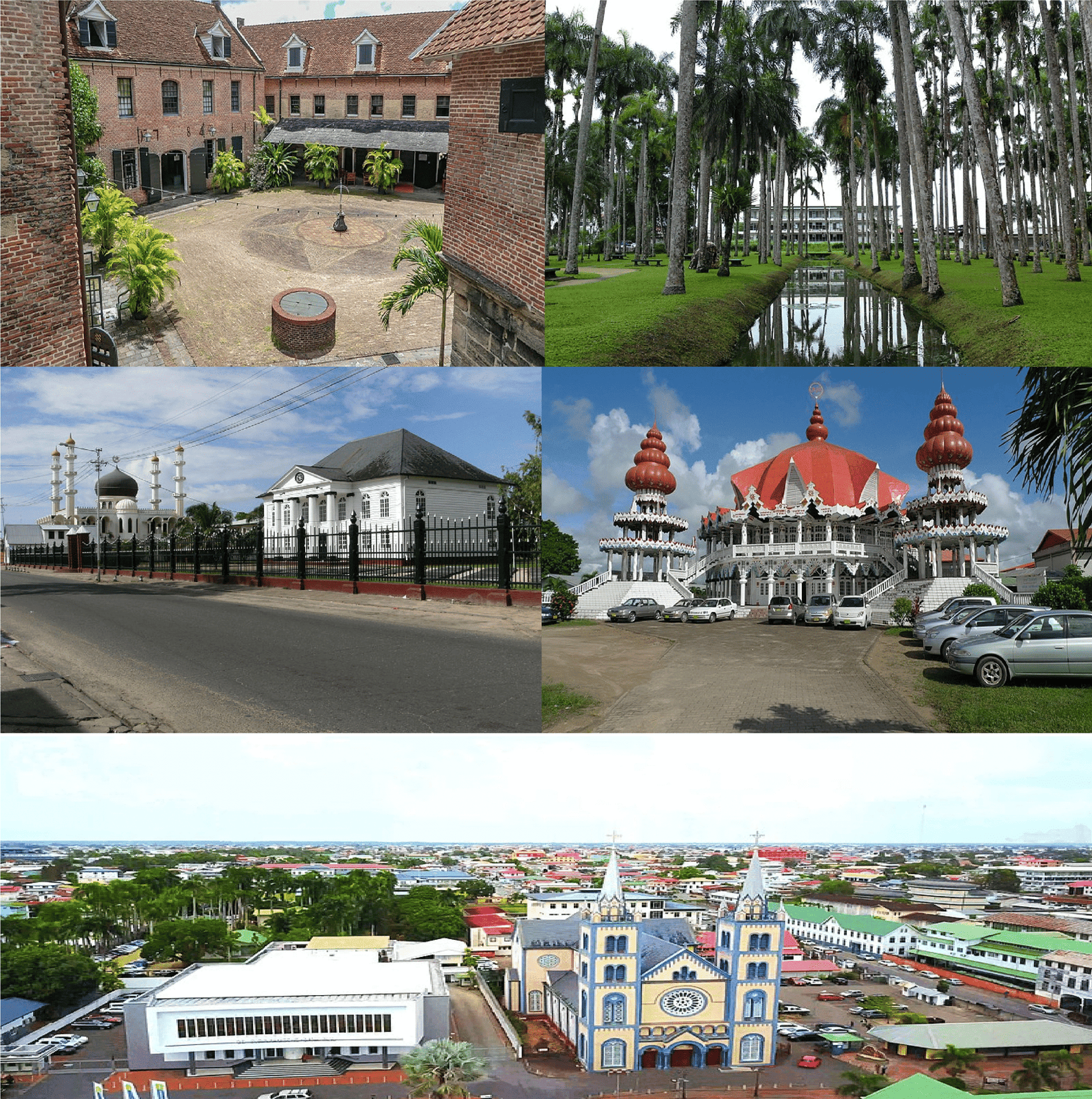 Wooden colonial architecture of historic Paramaribo, Suriname