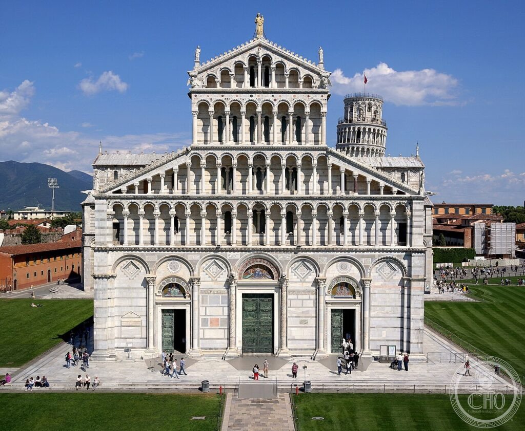 Piazza dei Miracoli Pisa Duomo Santa Maria Assunta Battistero Torre Pendente romanico pisano XI sec Toscana UNESCO 1987
