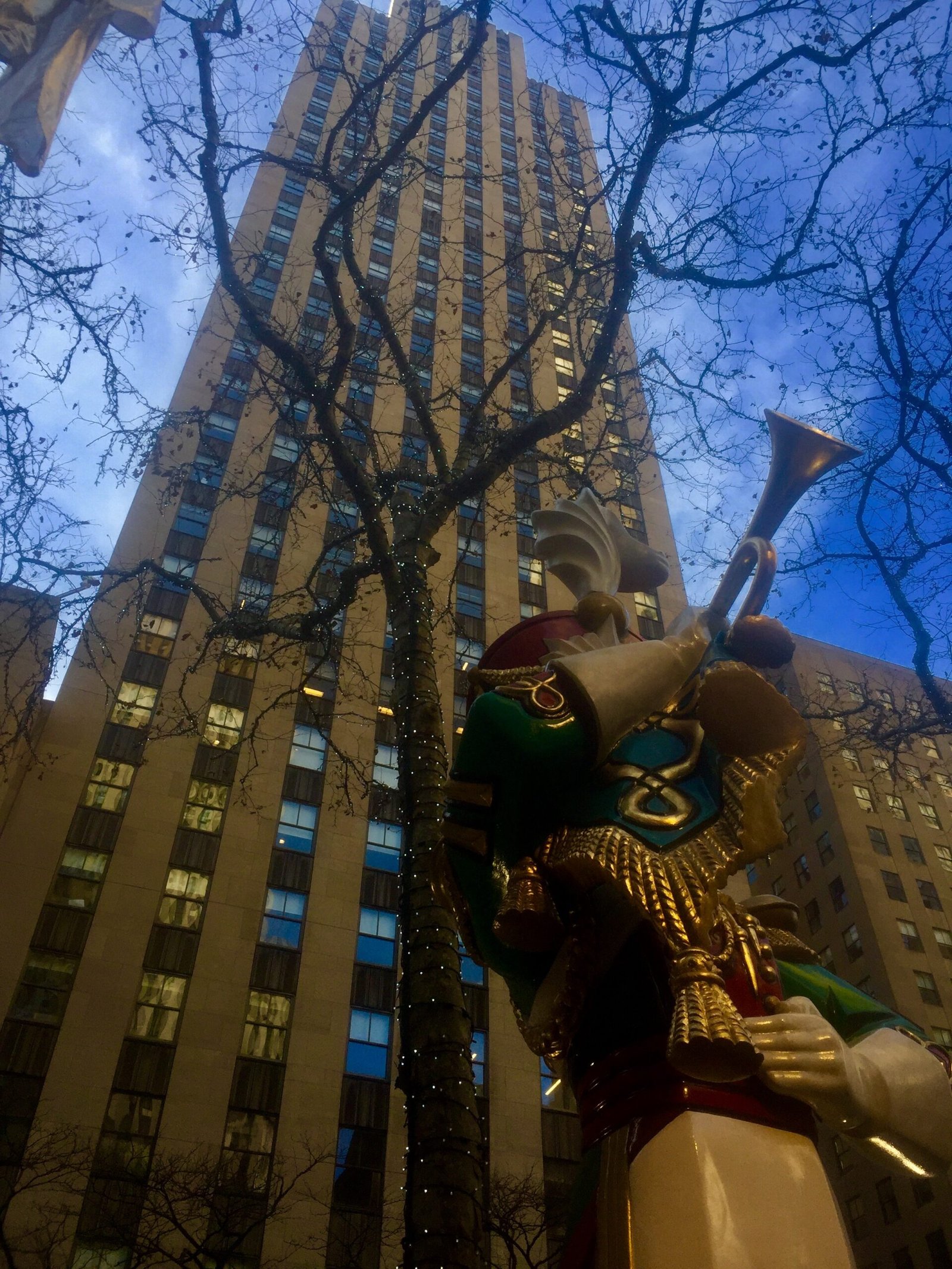 A gilded figure at Rockefeller Center.