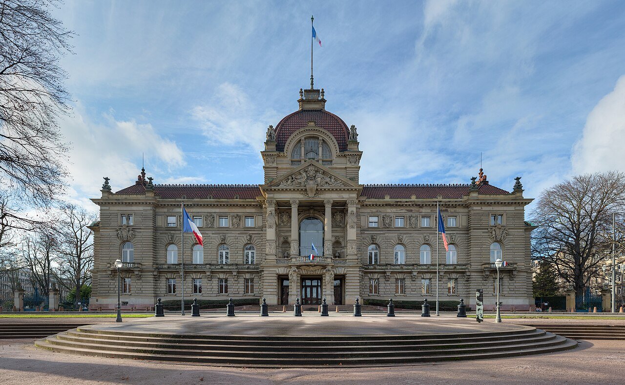 The domed neo-Renaissance Palais du Rhin facing Place de la Republique in Strasbourg's Neustadt