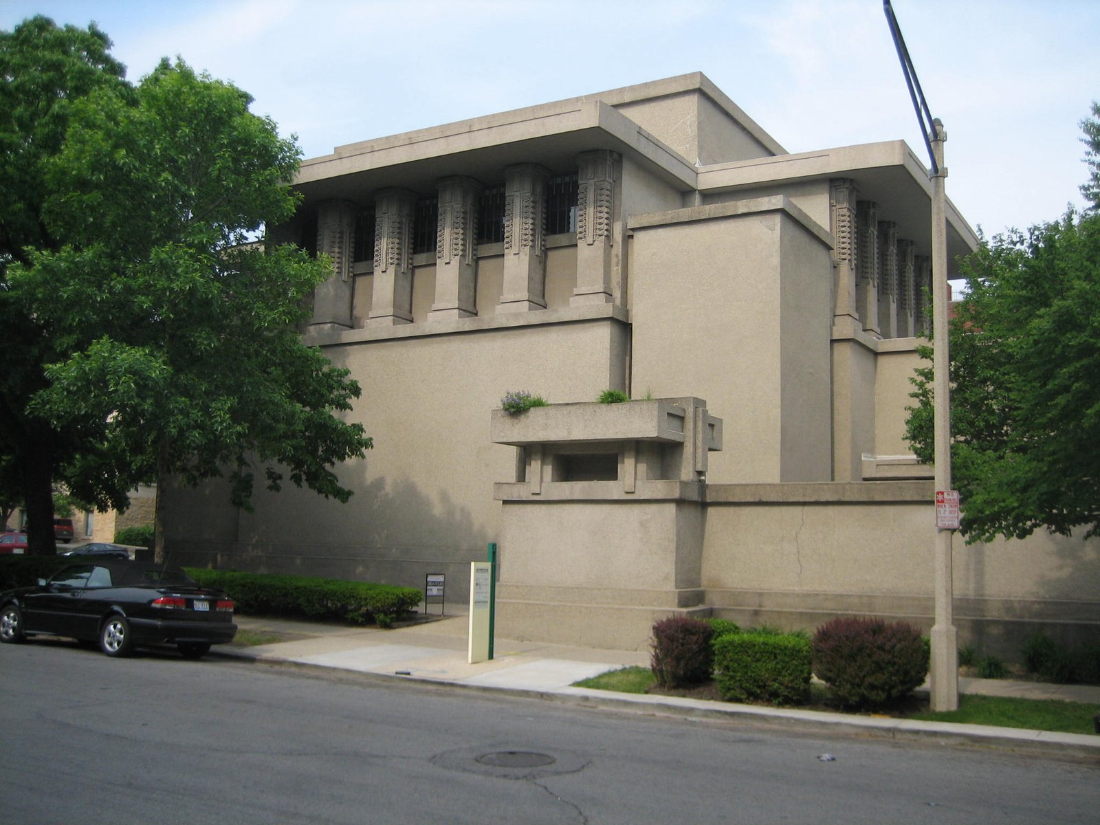 Unity Temple exterior, Oak Park, Illinois — Frank Lloyd Wright, 1908