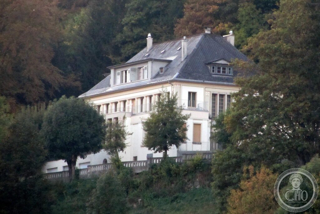 Villa Favre-Jacot exterior with courtyard terrace, Le Locle, Switzerland