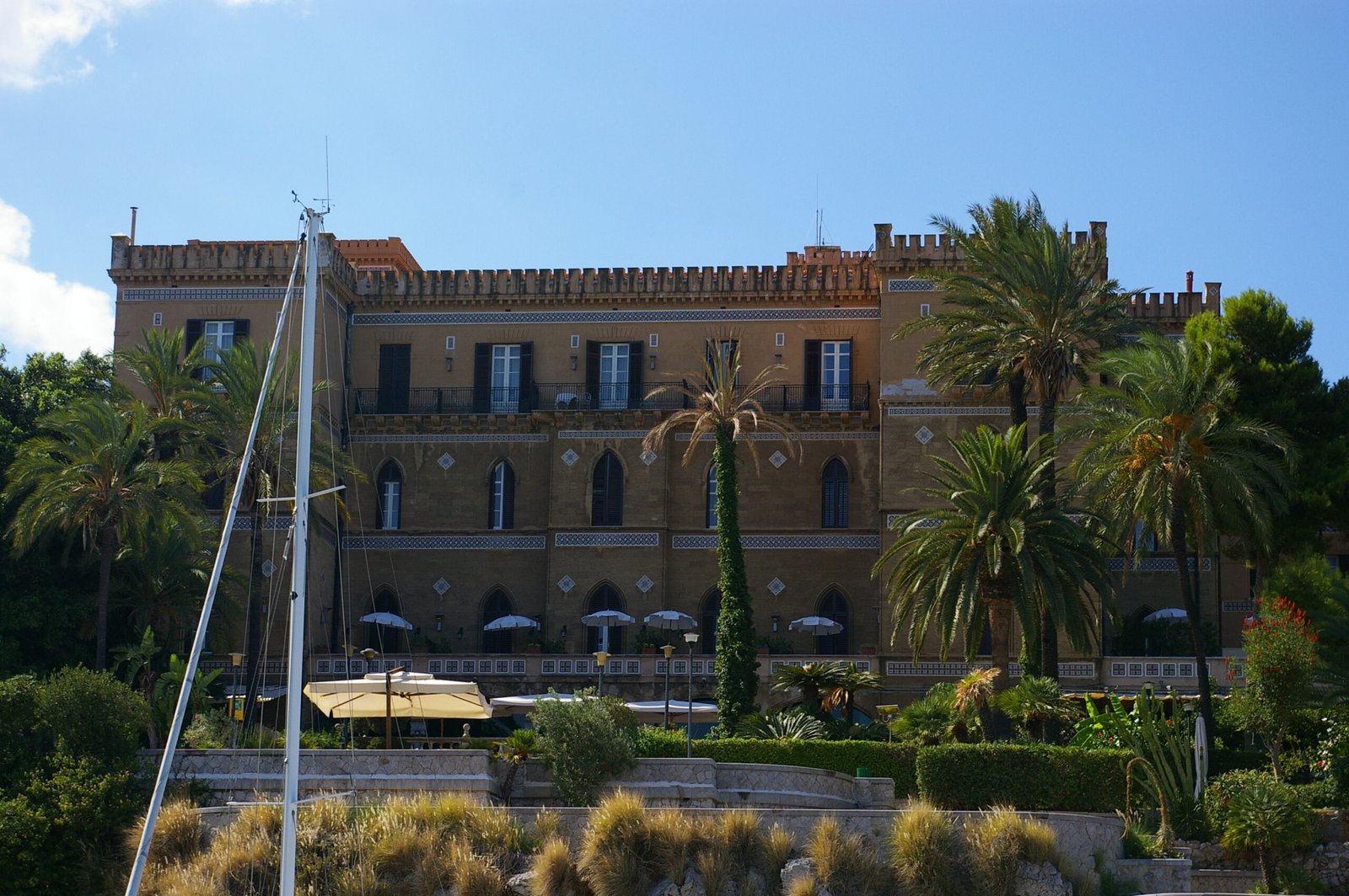Villa Igiea Liberty hotel Palermo, view from the harbour